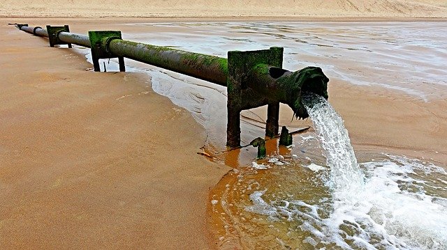 outfall, pipe, waste outfall, pipe, waste