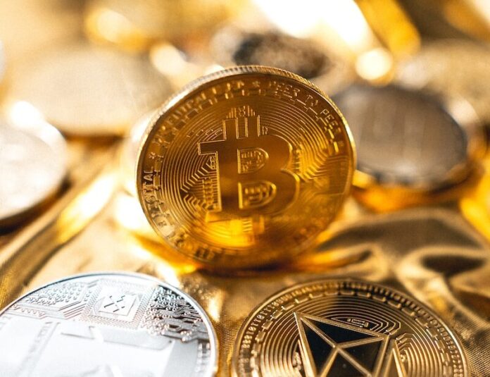 silver and gold round coins