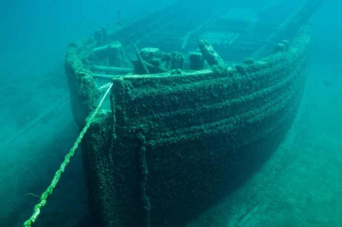 Photo by NOAA sunken ship