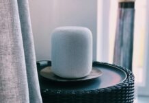 gray portable speaker