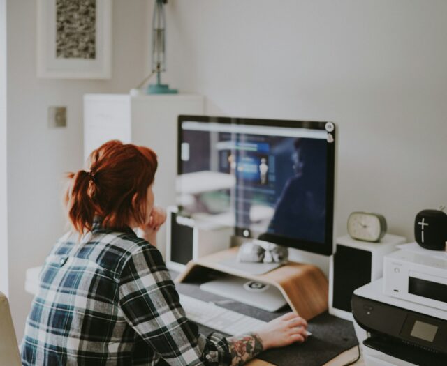 Photo by Annie Spratt woman browsing on the internet